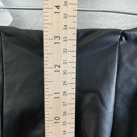 NIA Faux Leather Leggings Push Up Stretch High Waist Sexy Yoga Pants Black - Picture 5 of 8